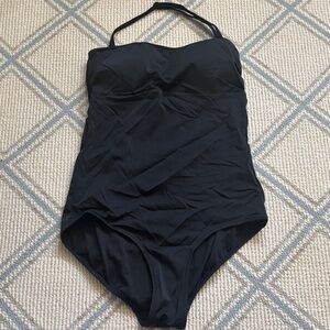 Joe Fresh Classic Black One-Piece Swimsuit Sz M EUC